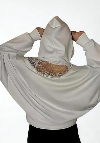 Divaura Backless Zipper Hoodie